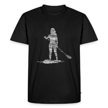 Stand Up Paddling Sup Gribouillage - T-shirt Premium bio Homme - noir - Devant - Nico (187cm)