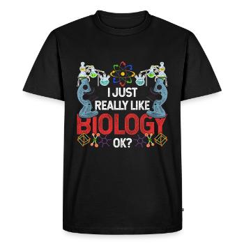 Science nerd biology - Men's Premium Organic T-Shirt - black - Front - Nico (187cm)