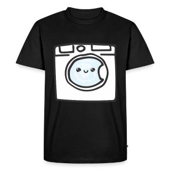washing machine - Men's Premium Organic T-Shirt - black - Front - Nico (187cm)