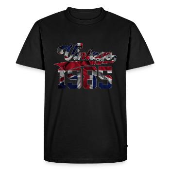 41E ANNIVERSAIRE VINTAGE 1985 - T-shirt Premium bio Homme - noir - Devant - Nico (187cm)