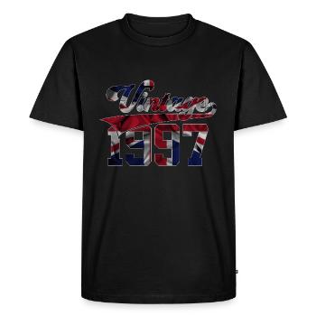 29E ANNIVERSAIRE VINTAGE 1997 - T-shirt Premium bio Homme - noir - Devant - Nico (187cm)