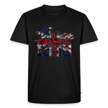 27E ANNIVERSAIRE VINTAGE AU ROYAUME-UNI 1999 - T-shirt Premium bio Homme - noir - Devant - Nico (187cm)