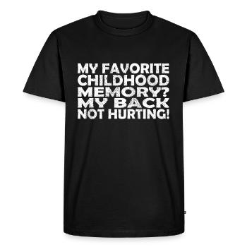 Funny Old Man Old Woman Birthday - Men's Premium Organic T-Shirt - black - Front - Nico (187cm)