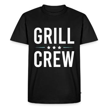 Équipe de grillades - T-shirt Premium bio Homme - noir - Devant - Nico (187cm)