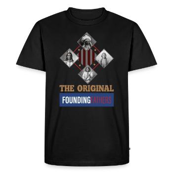 Columbus day, Columbus day indigène, Columbus - T-shirt Premium bio Homme - noir - Devant - Nico (187cm)