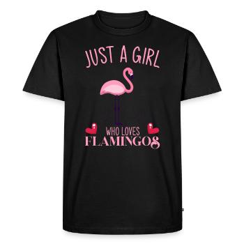 Flamant rose, colonie de flamants roses, flamants roses - T-shirt Premium bio Homme - noir - Devant - Nico (187cm)