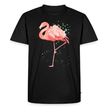 Flamant rose, flamant rose, costume de flamant rose - T-shirt Premium bio Homme - noir - Devant - Nico (187cm)