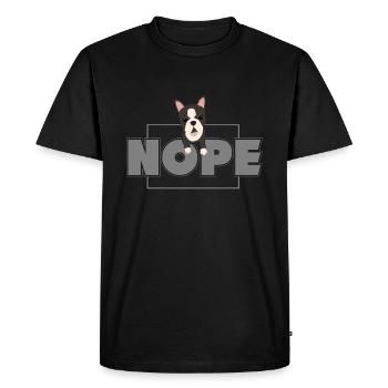 Boston Terrier, Boston Terrier, Boston Terrier - T-shirt Premium bio Homme - noir - Devant - Nico (187cm)