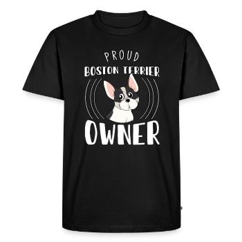 Terriers de Boston, Terriers de Boston, Terriers de Boston - T-shirt Premium bio Homme - noir - Devant - Nico (187cm)