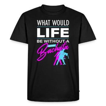 Bachata, bachata dominicain, merengue - T-shirt Premium bio Homme - noir - Devant - Nico (187cm)