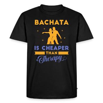 Bachata, bachata dansant, latin - T-shirt Premium bio Homme - noir - Devant - Nico (187cm)