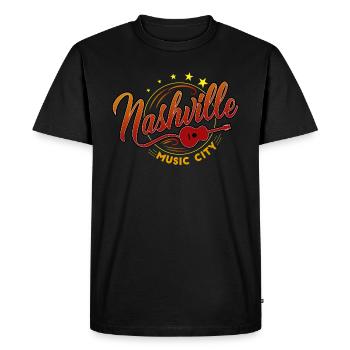 Musique de Nashville, Musique de Nashville Musique country - T-shirt Premium bio Homme - noir - Devant - Nico (187cm)
