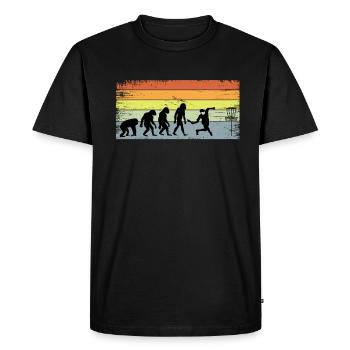 Frisbee Golf, Frisbee Golf Disc Golf, Frolf - T-shirt Premium bio Homme - noir - Devant - Nico (187cm)