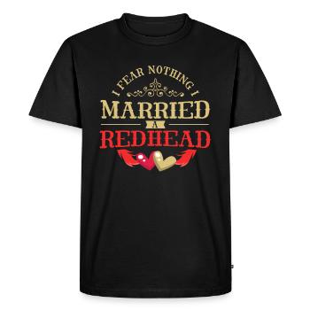 Redheads, proud redheads, red haired, proud - Men's Premium Organic T-Shirt - black - Front - Nico (187cm)