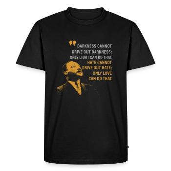 luther, luther blk, I have a dream - Männer Premium Bio T-Shirt - Schwarz - Vorne - Nico (187cm)