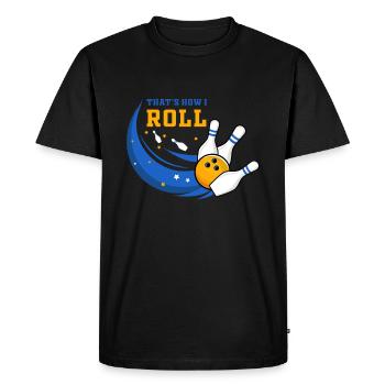Bowling, le bowling aime le bowling, les quilleurs - T-shirt Premium bio Homme - noir - Devant - Nico (187cm)