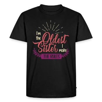 Frères et sœurs, frères et sœurs enfant du milieu, aîné - T-shirt Premium bio Homme - noir - Devant - Nico (187cm)