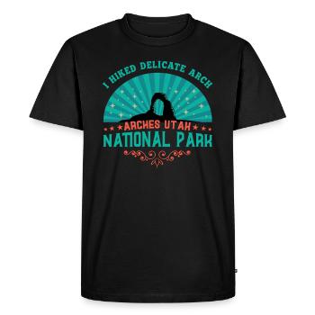 Arches National Park, Arches National Park Hiking - Men's Premium Organic T-Shirt - black - Front - Nico (187cm)