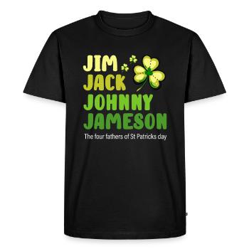 St Patricks Day, St Patricks Day Irlandais, Paddy, - T-shirt Premium bio Homme - noir - Devant - Nico (187cm)