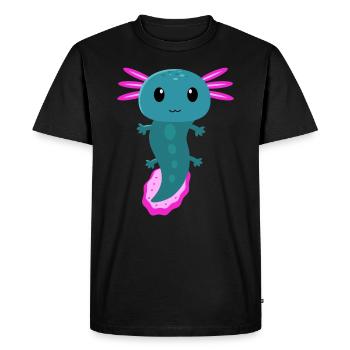 Axolotl, axolotl gamessalotl, mignon axolotl, - T-shirt Premium bio Homme - noir - Devant - Nico (187cm)