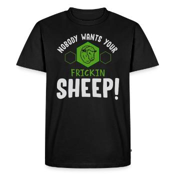 Jeu de société, jeu de société colons, moutons, - T-shirt Premium bio Homme - noir - Devant - Nico (187cm)