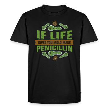 Biology, Biology Biologist, Genetics, - Men's Premium Organic T-Shirt - black - Front - Nico (187cm)