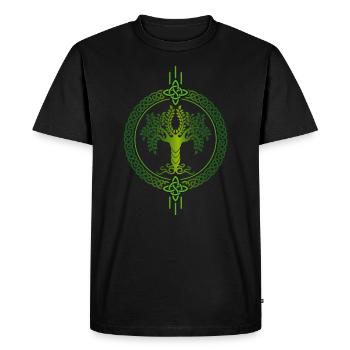 Arbre de vie, Arbre de Vie, Symbole celtique, Celtic, - T-shirt Premium bio Homme - noir - Devant - Nico (187cm)