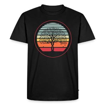 Tree of Life, Tree of Life Genetics, Biology, - Men's Premium Organic T-Shirt - black - Front - Nico (187cm)