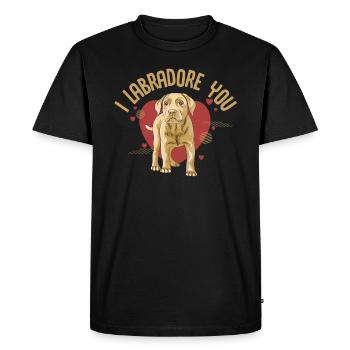 Labrador, chien labrador, labrador retriever, - T-shirt Premium bio Homme - noir - Devant - Nico (187cm)