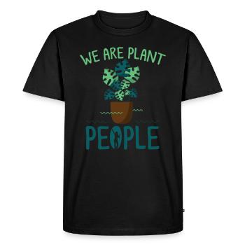 plante, plante d’intérieur, plantes, - T-shirt Premium bio Homme - noir - Devant - Nico (187cm)