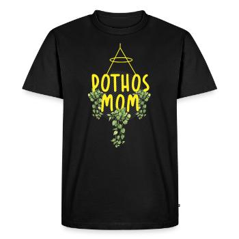 plante, plante de pothos, plantes, - T-shirt Premium bio Homme - noir - Devant - Nico (187cm)