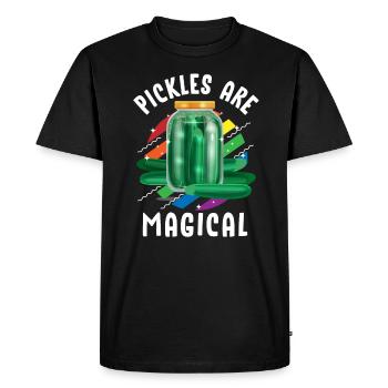 Cucumber, cucumber vinegar cucumber, plants, - Men's Premium Organic T-Shirt - black - Front - Nico (187cm)