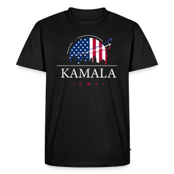 Kamala Harris, Kamala Harris Politics, Kamala - Men's Premium Organic T-Shirt - black - Front - Nico (187cm)