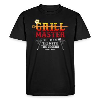 Barbecue, Grill Grill Saison, texas brick state, - T-shirt Premium bio Homme - noir - Devant - Nico (187cm)