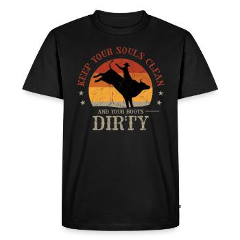 western, western huckleberry, tombstone, - T-shirt Premium bio Homme - noir - Devant - Nico (187cm)