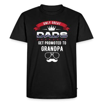 Fathers day, Fathers day grandfather, greatest - T-shirt Premium bio Homme - noir - Devant - Nico (187cm)