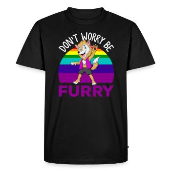 Furry, animaux à fourrure, chiens, - T-shirt Premium bio Homme - noir - Devant - Nico (187cm)