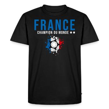 France supporters équipe footbalL 2022 - T-shirt Premium bio Homme - noir - Devant - Nico (187cm)