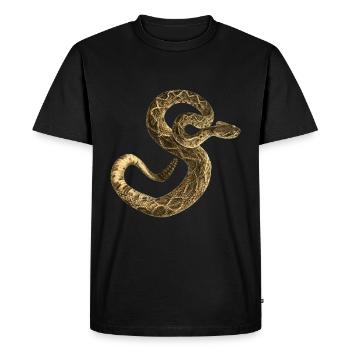 Crotale Crotalus adamanteus Reptiles - T-shirt Premium bio Homme - noir - Devant - Nico (187cm)