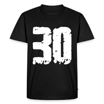30 Nombre Vintage - T-shirt Premium bio Homme - noir - Devant - Nico (187cm)