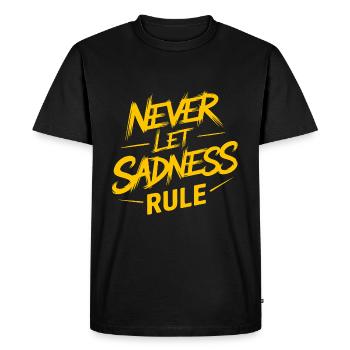Ne laissez pas la tristesse régner l’emporter - T-shirt Premium bio Homme - noir - Devant - Nico (187cm)