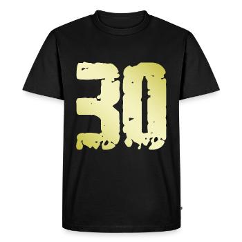30 Nombre Vintage - T-shirt Premium bio Homme - noir - Devant - Nico (187cm)