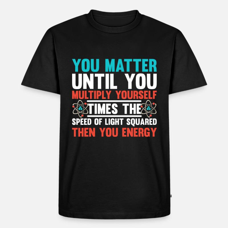 Physik - Männer Premium Bio T-Shirt - Schwarz