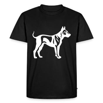 Silhouette de chien Bull Terrier - T-shirt Premium bio Homme - noir - Devant - Nico (187cm)