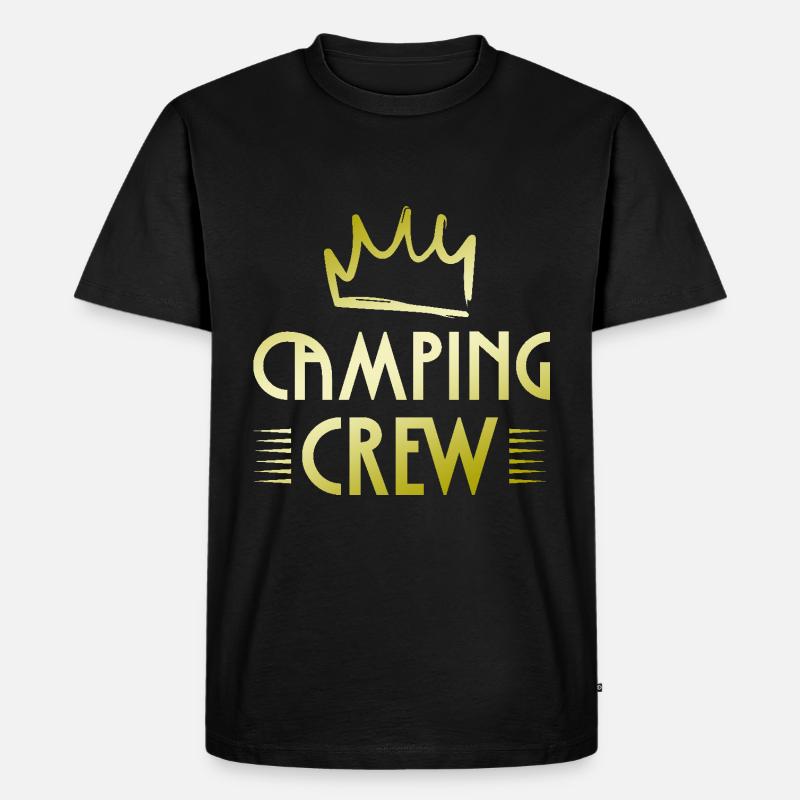 Camping Crew - Männer Premium Bio T-Shirt - Schwarz