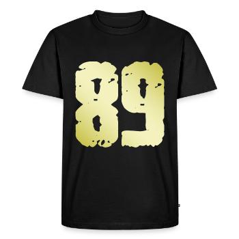 89 Number Vintage - Men's Premium Organic T-Shirt - black - Front - Nico (187cm)
