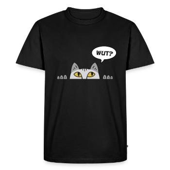 Naughty sweet cat maine coon persian gift - Men's Premium Organic T-Shirt - black - Front - Nico (187cm)