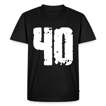 40 Nombre Vintage - T-shirt Premium bio Homme - noir - Devant - Nico (187cm)