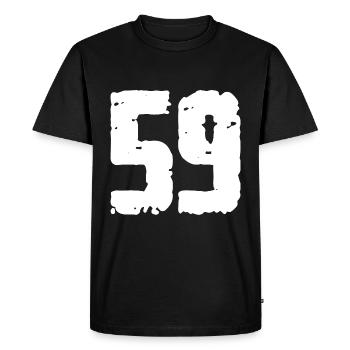 59 Nombre Vintage - T-shirt Premium bio Homme - noir - Devant - Nico (187cm)