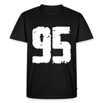 95 Nombre Vintage - T-shirt Premium bio Homme - noir - Devant - Nico (187cm)